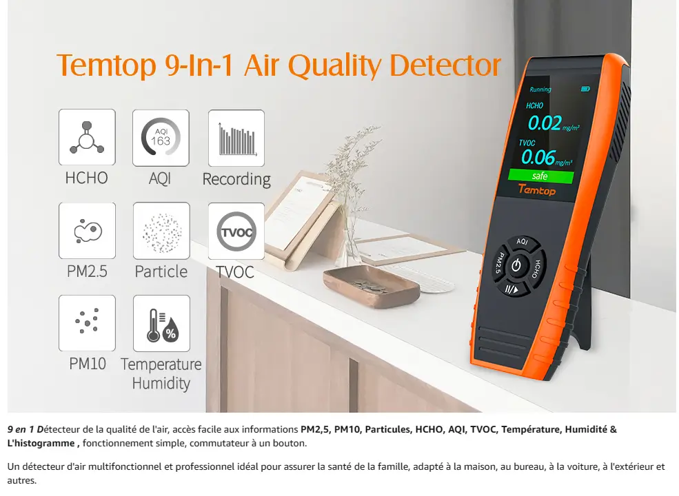 Detecteur de qualité de l'air purificateur